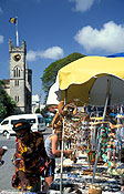 Caribbean, the caribbean, carribean islands, barbados, bridgetown, people, stall, stalls, market stall, market stalls, souvenir, souvenirs, people, umbrella, umbrellas, consumer product, consumer products, FF25,