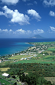 Caribbean, Caribbean Islands, Saint Kitts, St Kitts, Brimstone Hill, Brimstone Hill Fortress, Fort, Forts, Fortress, Fortresses, hill, hills, green hill, green hills, coast, coasts, coastline, coastlines, FF25,