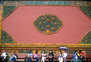 Asia, china, beijing, people, chinese, qiangingong, heavenly purity, palace of heavenly purity, hall of heavenly purity, umbrella, umbrellas, hall, halls, architecture, tile, tiles.