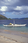 Philippines, Mindoro, Banca, fisherman, fishermen, fishing boat, fishing boats, boat, boats, boating, beach, beaches, cloud, clouds, sky, skies, sky scenes, coast, coasts, seashore, seashores, shoreline, shorelines.