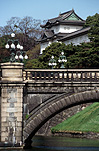 Asia, japan, tokyo, imperial palace, palace, palaces, kokyo, koyo gaien, nijubashi, meganebashi, eyeglass bridge, bridge, bridges, architecture.