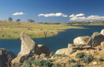 Australia, New South Wales, Eucumbene, lake eucumbene, lake, lakes, cloud, clouds, water, rock, rocks, sky, skies, blue sky, blue skies, middling, middling bank.