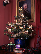 Tree, trees, christmas, christmas tree, christmas trees, christmas scene, christmas scenes, christmas decoration, christmas decorations, picture, pictures, painting, paintings, house, houses, interiors, present, presents, gift, gifts, christmas present, christmas presents, box, boxes, am04,