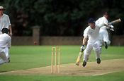 Sport pictures, Sports, cricket, cricket game, cricket games, cricket match, cricket matches, boy, boys, male, males, cricket bat, cricket bats, hat, hats, cap, caps, run, runs, running, outdoors.