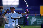 Australia, people, man, men, male, males, outdoors, disabled, disability, disabilities, disabled people, medical equipmentwheelchair, wheelchairs, athlete, athletes, disabled sports, competition, competitions, compete, competing, paralympic, paralympics, paraplegic, paraplegics, handicapped, handicapped people, archer, archers, archery, bow, bows, archery bow, archery bows.