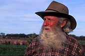 Australia, people, man, men, male, males, farmer, farmers, hat, hats, beard, beards, outdoors, portrait, portraits, people, old man, old men, old, aged, elderley, elderly man, elderly men, aged man, aged men, aged people, elderly people, akubra, akubras, akubra hat, akubra hats.