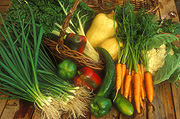Vegetable, vegetables, mixed, mixed vegetables, shallot, shallots, silverbeet, silver beet, cucumber, cucumbers, capsicum, capsicums, carrot, carrots, cauliflower, cauliflowers, pumpkin, pumpkins, butternut, butternuts, butternut pumpkin, butternut pumpkins, basket, baskets.