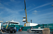 Caribbean, caribbean islands, bahamas, the bahamas, harbour island, ship, ships, shipping, vessel, vessels, transport, transportation, vehicle, vehicles, buggy, buggies, golf buggy, golf buggies, dock, docks, docked, dockyard, dockyards, crane, cranes, machinery, wharf, wharves.