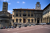 Italy, umbria, arezzo square, arezzo, architecture, italian.