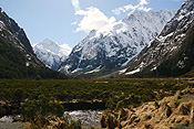 Pacific islands, new zealand, south island, milford sound, mountain, mountains, fiordland, fiordlands, snow, mountain range, mountain ranges.