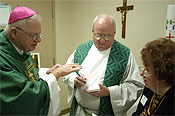 Religion, religions, religious, catholic, catholics, catholic religion, roman catholic, roman catholics, roman catholic church, roman catholicism, christianity, christian, christians, faith, spirituality, worship, worships, worshipping, people, pastor, pastors, man, men, male, males, consecrate, consecrates, archbishop, archbishops, rite of blessing, Monte Mace,