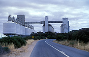 Australia, sa, south australia, stansbury, silo, silos, grain, grain silo, grain silos, agriculture, rural, rural scene, rural scenes, road, roads, sealed, sealed road, sealed roads, storage, grain storage.