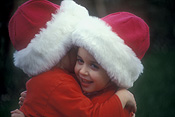 Christmas, christmas scene, christmas scenes, costume, costumes, girl, girls, female, females, hug, hugs, hugging, cuddle, cuddles, cuddling, embrace, embraces, embracing, child, children, people, Australia, Sport pictures, Sports, balloon images, hot air balloons
