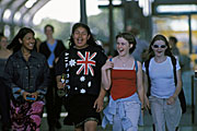 Australia, australian, people, child, children, puberty, female, females, flag, flags, australian, australian flag, australian flags, backpack, backpacks, rucksack, rucksacks, knapsack, knapsacks, bag, bags, teenager, teenagers, teenage girl, teenage girls, adolescent, adolescents, girl, girls, happy, happiness, smile, smiles, smiling, laugh, laughs, laughing, laughter, sunglasses, child, children.