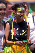 Australia, australian, people, child, children, puberty, sydney, nsw, new South Wales, olympics, sydney olympics, olympic games, teenager, teenagers, teenage girl, teenage girls, girl, girls, child, children, female, females, flag, flags, australian, australian flag, australian flags, facepainting, face painting, smile, smiles, smiling, happy, happiness.