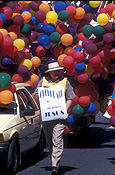Australia, sa, south australia, adelaide, man, men, male, males, celebration, celebrations, religion, religious, sign, signs, jesus, balloon, balloons, parade, parades, paper.