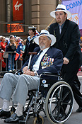 Australia, New South Wales, sydney, Anzac, Anzacs, Anzac Day, Anzac Days, parade, parades, Anzac Day parade, Anzac Day parades, Anzac Day March, disabled, disability, disabilities, wheelchair, wheelchairs, hat, hats.