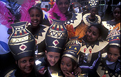 Europe, Western Europe, UK, Britain, British Isles, England, United Kingdom, Great Britain, manchester, parade, parades, festival, festivals, costume, costumes, child, children, people, hat, hats, celebration, celebrations, abasindi, mas, girl, girls, female, females.