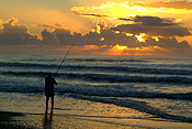 Australia, New South Wales, lake, lakes, cathie, lake cathie, beach, beaches, shoreline, shorelines, sand, beach fishing, fishing, fisherman, fishermen, mood, mood scene, mood scenes, sunset, sunsets, sunrises and sunsets.