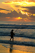 Australia, New South Wales, lake, lakes, cathie, lake cathie, beach, beaches, shoreline, shorelines, sand, beach fishing, fishing, fisherman, fishermen, mood, mood scene, mood scenes, sunset, sunsets, sunrises and sunsets.