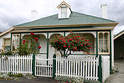 Australia, tas, tassie, tasmania, hobart, cottage, cottages, architecture, fence, fences, picket, picket fence, picket fences.