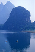 Asia, China, Li, Li River, River Li, River, Rivers, fisherman, fishermen, mountain, mountains.