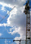 LARGE TOWER CRANES, LONDON, ENGLAND