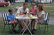 Family, Families, father, fathers, mother, mothers, parent, parents, daughter, daughters, son, sons, female, females, girl, girls, boy, boys, male, males, sibling, siblings, brother, brothers, sister, sisters, camp, camps, camping, camping table, camping tables, table, tables, meal, meals, people eating, child eating, children eating, food, holiday, holidays, man, men, male, males, woman, women, female, females, outdoors, table, tables, outdoors, chair, chairs, Australia, Sport pictures, Sports, balloon images, hot air balloons