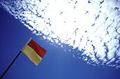 Australia, flag, flags, lifesaving, life saving, life saving flag, life saving flags, lifesaving flag, lifesaving flags, sky, blue sky, blue skies, australia, new South Wales, nsw, beach, beaches, safety, life saver, life savers, caution, livesaving, water safety, safety, clouds.