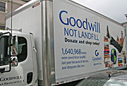 Usa, united states, united states of america, america, california, san francisco, environment, environmental, environmental issues, sign, signs, transport, transportation, vehicle, vehicles, transportation, truck, trucks, charity, charities, goodwill, donation, donations, recycle, recycles, recycling.