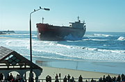 Australia, New South Wales, newcastle, people, nobbys, nobbys beach, beach, beaches, coast, coastal, coastline, coastlines, shoreline, shorelines, seashore, seashores, transport, transportation, vehicle, vehicles, ship, ships, shipping, vessel, vessels, pasha, bulka, pasha bulka, maroon, marooned, beached, danger, dangerous, storm, storms, wave, waves, turbulent.