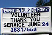 Australia, sign, signs, nursing home, nursing homes, qld, brighton, volunteer, volunteers.