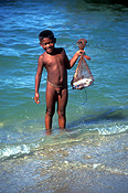 Asia, Asian, Southeast Asia, South East Asian, SE Asia, malaysia, fish, fishing, people, boy, boys, male, males, people, child, children, crab, crabs, crustacean, crustaceans, beach, beaches, seashore, seashores, shoreline, shorelines.