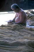 Asia, Asian, Southeast Asia, South East Asian, SE Asia, people, man, men, male, males, smoke, smokes, smoking, cigarette, cigarettes, nicotine, net, nets, fishing net, fishing nets, fisherman, fishermen, industry, fishing.