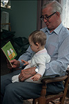 Family, families, grandparent, grandparents, grandfather, grandfathers, grandaughter, grandaughters, aged, aged person, aged people, old person, old people, man, men, old man, old men, baby, babies, infant, infants, infancy, people, child, children, grandchild, grandchildren, book, books, paper, read, reads, reading, people, old, aged, elderly, indoors, Australia, Sport pictures, Sports, balloon images, hot air balloons