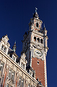 Europe, France, Lille, place du theatre, architecture, commerce, chamber of commerce, tower, towers, clock, clocks, FF25,