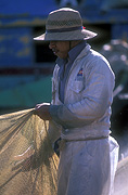 Asia, Asian, Southeast Asia, South East Asian, SE Asia, malaysia, people, man, men, hat, hats, fishing, fisherman, fishermen, fishing net, fishing nets, nets.