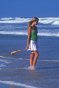 Australia, New South Wales, beach, beaches, coast, coasts, coastline, coastlines, shoreline, shorelines, seashore, seashores, people, child, children, puberty, teenager, teenagers, teenage girl, teenage girls, adolescent, adolescents, female, females, Royalty Free Image