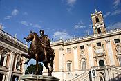 Europe, Italy, Italian, Rome, architecture, statue, statues, marcus, aurelius, marcus aurelius, horse, horses, clock, clocks, FF25,
