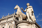 Europe, Italy, Italian, Rome, architecture, statue, statues, aracoeli, horse, horses, FF25,