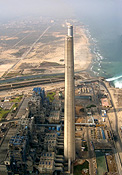 Industry, manufacturing, Israel, Middle East, Mediterranean, Jewish, power, power station, power stations, chimney, chimneys, coast, coasts, coastline, EK14,