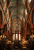 Poland, Cracow, krakow, arch, arches, archway, archways, architecture, church, churches, religion, religious, religious building, religious buildings, st mary, saint mary, church of st mary, church of saint mary, saint, saints, interior, interiors, FF25,