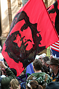 Australia, New South Wales, sydney, people, apec, apec demonstration, demonstrator, demonstrators, demonstration, demonstrations, protest, protests, asia pacific economic cooperation, flag, flags.