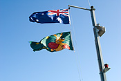 Flag, flags, australia, australian, flag pole, flag poles, flagpole, flagpoles, kangaroo, kangaroos, boxing kangaroo.