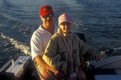 Australia, qld, queensland, people, man, men, male, males, outdoors, child, children, boy, boys, boat, boats, boating, father, fathers, parent, parents, parenthood, water, hat, hats.