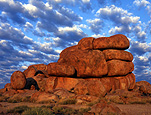 Australia, NT, Northern Territory, wauchope, stuart, stuart highway, vegetation, outback, australian outback, outback australia, Devils Marble, Devils Marbles, Devils Marbles Conservation Reserve, boulder, boulders, rock, rocks, granite, granite boulder, granite boulders, devil's marbles, sunset, sunsets, sunrises and sunsets, mood, mood scene, mood scenes, geological formation, geological formations, weathering, spheroidal weathering, cloud, clouds, outback, australian outback, outback australia, rock, rocks.