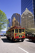 Canada, british columbia, vancouver, transport, transportation, vehicle, vehicles, bus, buses, trolley bus, trolley buses, road, roads, sealed, sealed road, sealed roads, reflection, reflections, RW59,