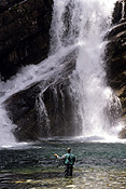 Canada, alberta, lake, lakes, waterton, waterton lake, waterfall, waterfalls, cameron, cameron waterfalls, Sport pictures, Sports, people, man, men, male, males, fisherman, fishermen, fishing, RW59,