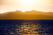 New guinea, papua new guinea, central province, sunset, sunsets, sunrises and sunsets, coast, coasts, coastline, coastlines, mountain, mountains, range, ranges, mountain range, mountain ranges, water.