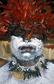 New guinea, papua new guinea, mount hagen, mt hagen, mount hagen show, mt hagen show, ceremony, ceremonies, man, men, male, males, hat, hats, jewellery, necklace, necklaces, people, performer, performers, tribe, tribes, tribal, feather, feathers, hat, hats, portrait, portrais.